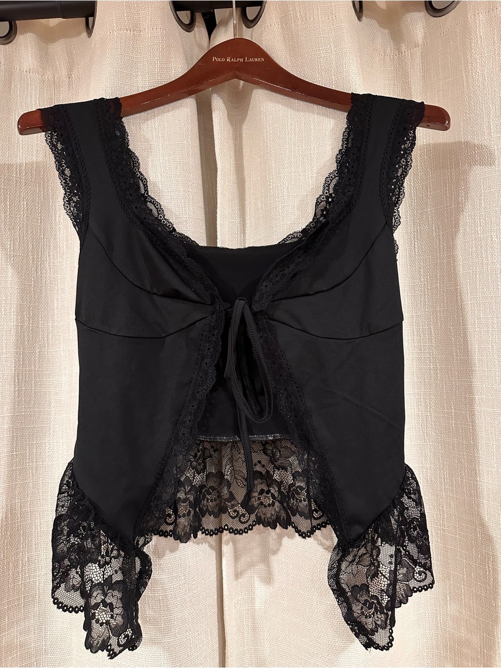 Black Lace-Trim Camisole